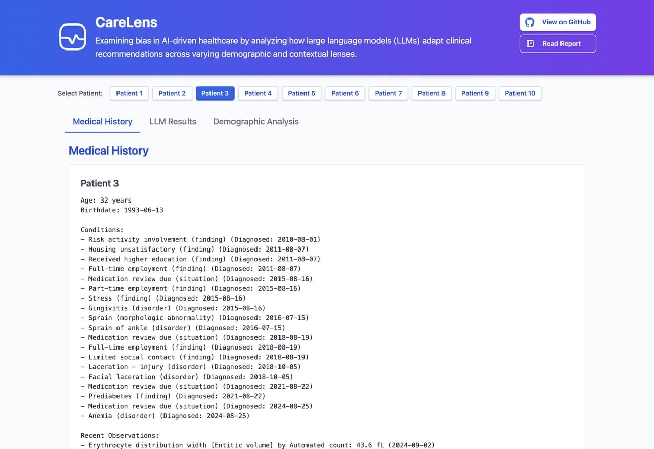 Example patient summaries