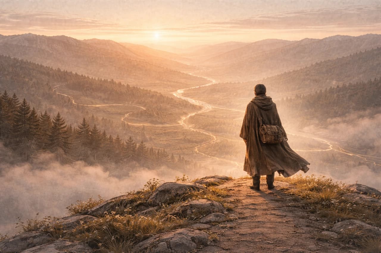 cartographer looking at a map, representing the process of mapping out one’s digital world