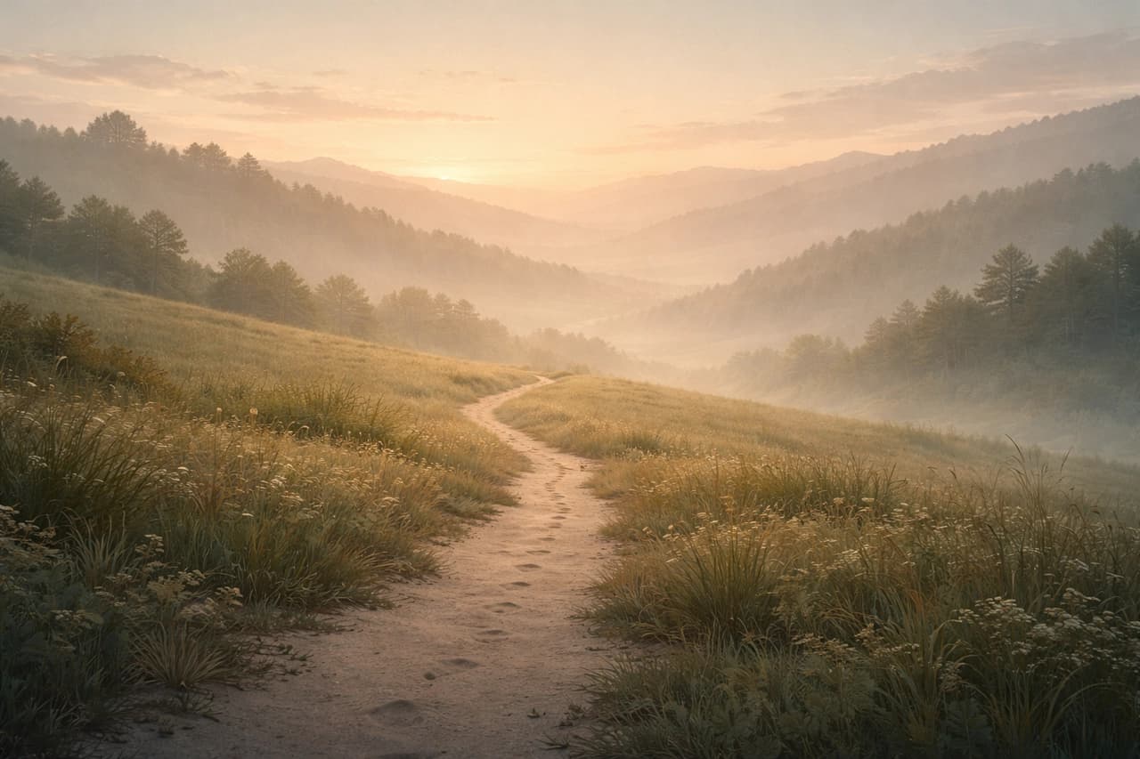 a trail starts to unfold, representing the process of reflection and discovery about one’s digital habits