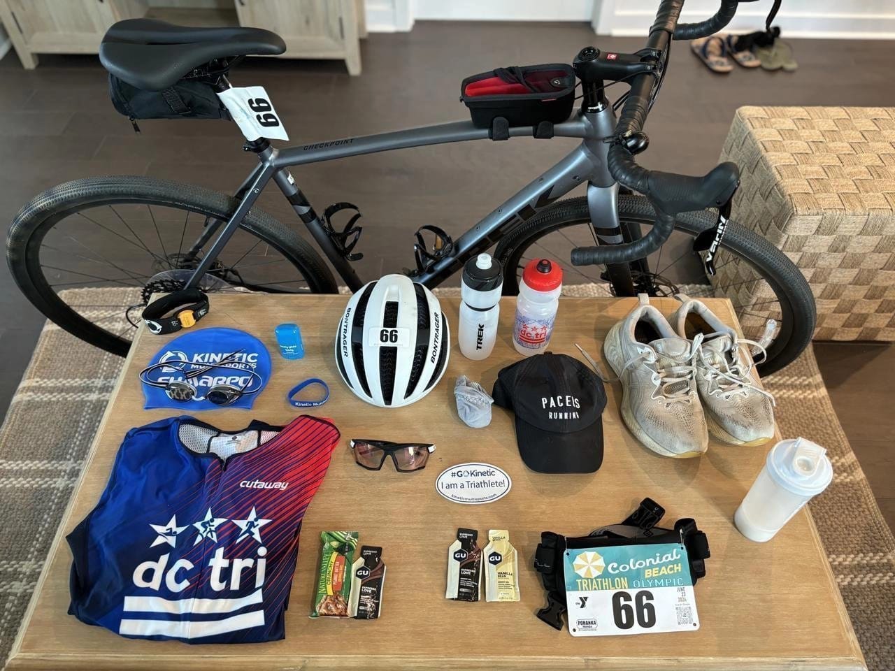race day, items prepared
